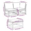 vidaXL 3 Piece Garden Lounge Set with Cushions Solid Wood Acacia
