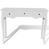 vidaXL Dressing Console Table with Three Drawers White