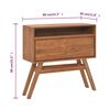 vidaXL Console Table 80x30x80 cm Solid Teak Wood