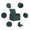 vidaXL Recliner Chair Dark Green Fabric