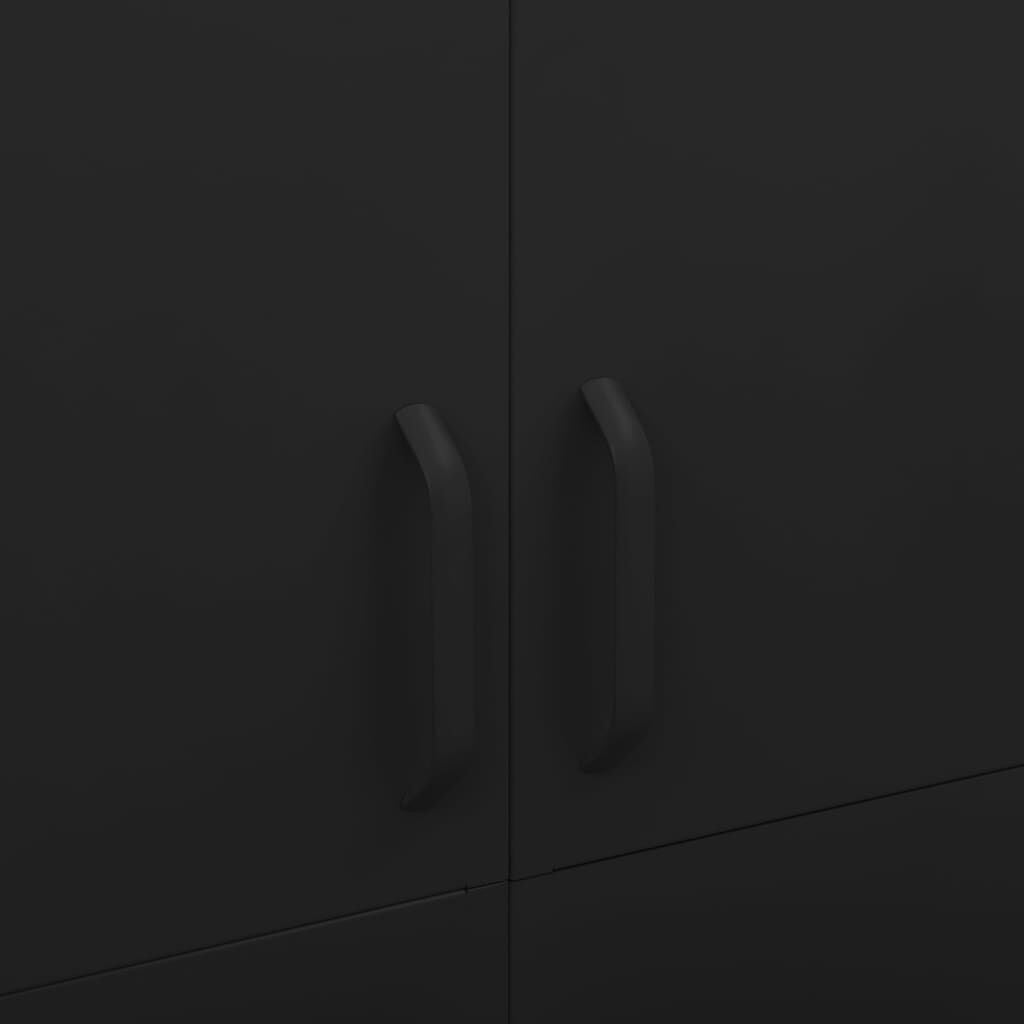 vidaXL Wardrobe Black 90x50x180 cm Steel