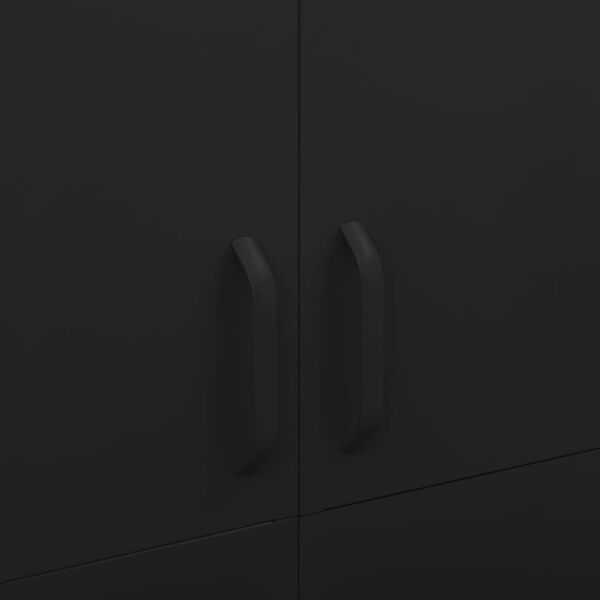vidaXL Wardrobe Black 90x50x180 cm Steel