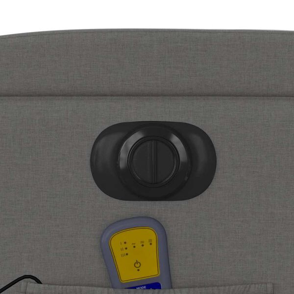 vidaXL Electric Stand up Massage Recliner Chair Dark Grey Fabric