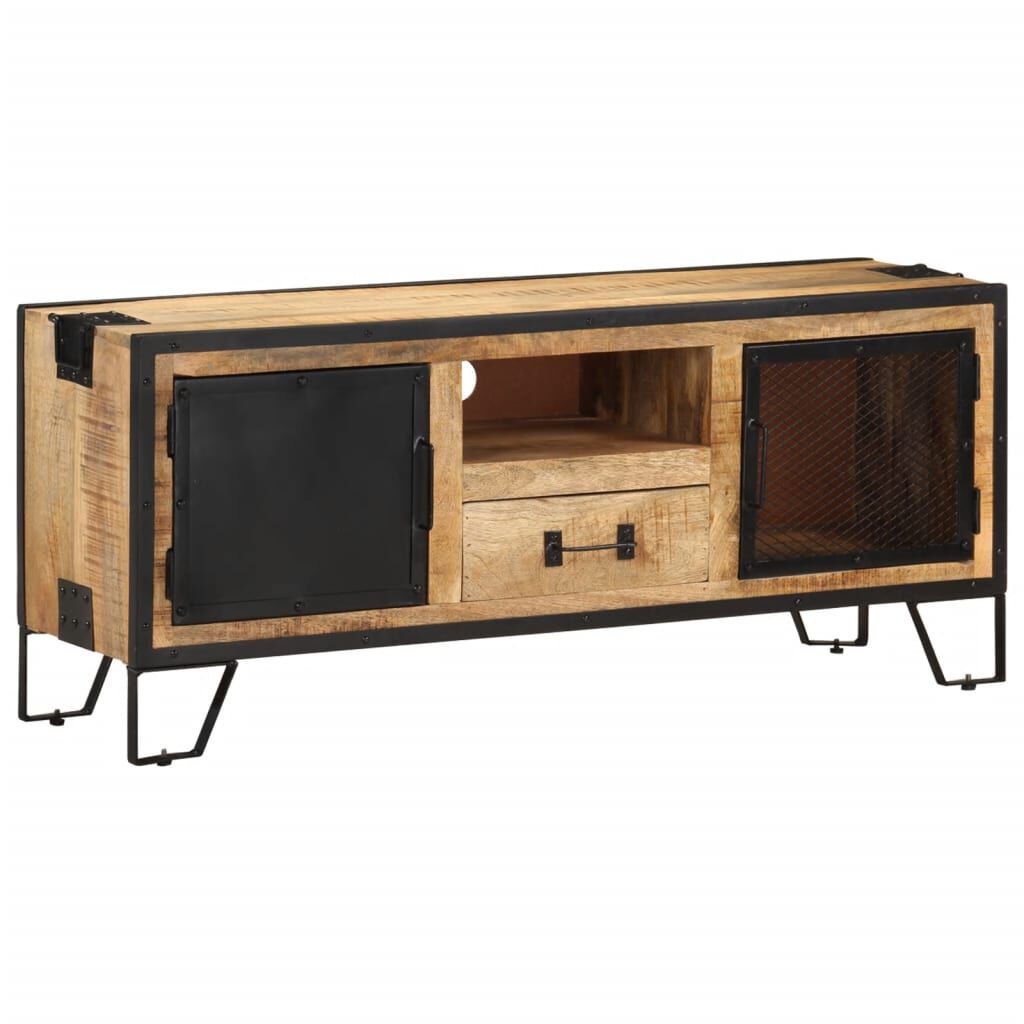 vidaXL TV Cabinet 110x31x46 cm Rough Mango Wood