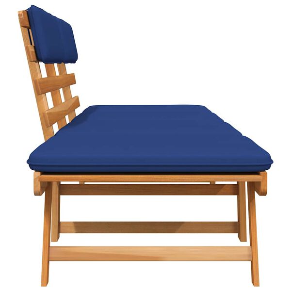 vidaXL Garden Bench with Cushions 2-in-1 190 cm Solid Acacia Wood