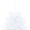 vidaXL Artificial Half Pre-lit Christmas Tree with Stand White 180 cm PVC