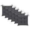 vidaXL Outdoor Dining Chairs 6 pcs with Cushions Solid Acacia Wood