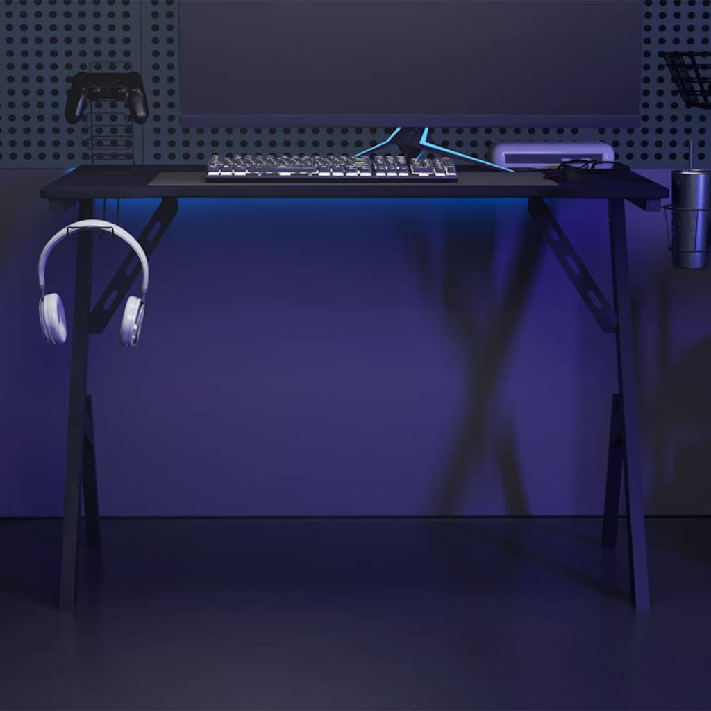 vidaXL Gaming Desk with Y Shape Legs Black 110x60x75 cm