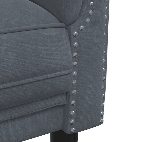 vidaXL 3 Piece Sofa Set Dark Grey Velvet