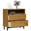 vidaXL Drawer Cabinet FLAM 80x40x80 cm Solid Wood Pine