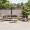 vidaXL Garden Sofa Set 5 pcs Brown and Grey