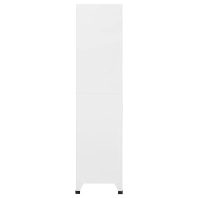 vidaXL Locker Cabinet White 90x45x180 cm Steel