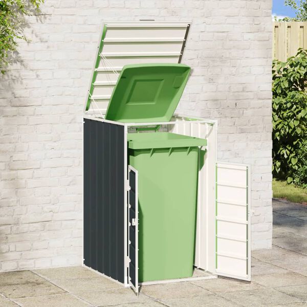 vidaXL Wheelie Bin Storage for Single Bin Anthracite 72x81x115 cm Steel