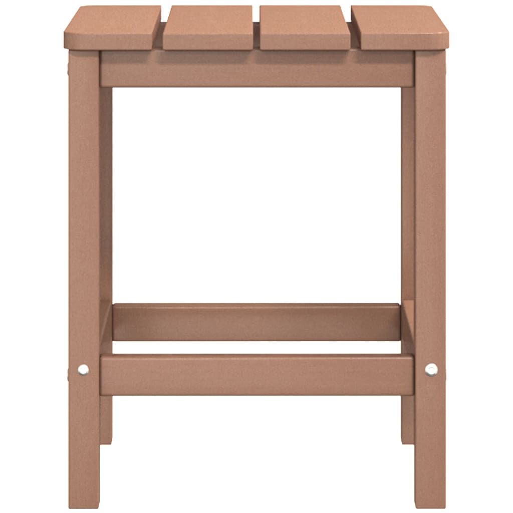 vidaXL Garden Adirondack Chair with Footstool & Table HDPE Brown