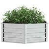 vidaXL Garden Raised Bed 129x45 cm Galvanized Steel Silver