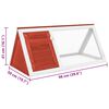 vidaXL Animal Rabbit Cage Red Wood