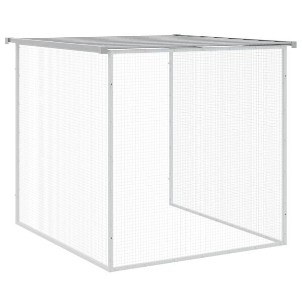 vidaXL Chicken Cage with Roof Light Grey 803x98x90 cm Galvanised Steel