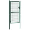 vidaXL Fence Gate Steel 100x175 cm Green
