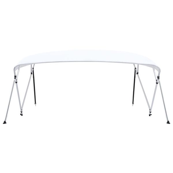 vidaXL 4 Bow Bimini Top White 243x(230-244)x137 cm
