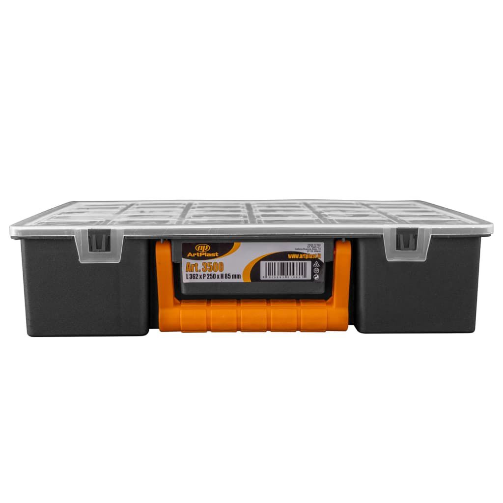 vidaXL Assortment Boxes 2 pcs with Removable Dividers 360x250x85 mm PP