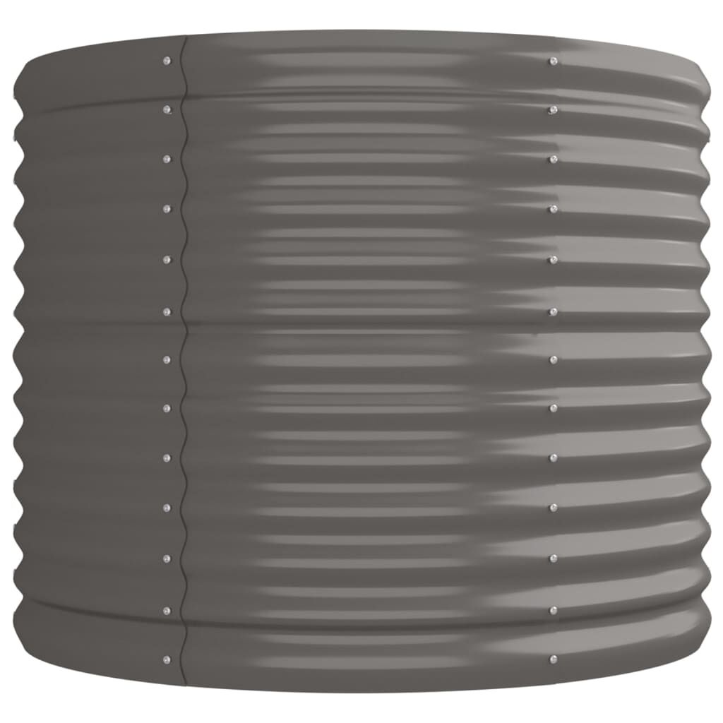 vidaXL Garden Raised Bed Powder-coated Steel 224x80x68 cm Grey