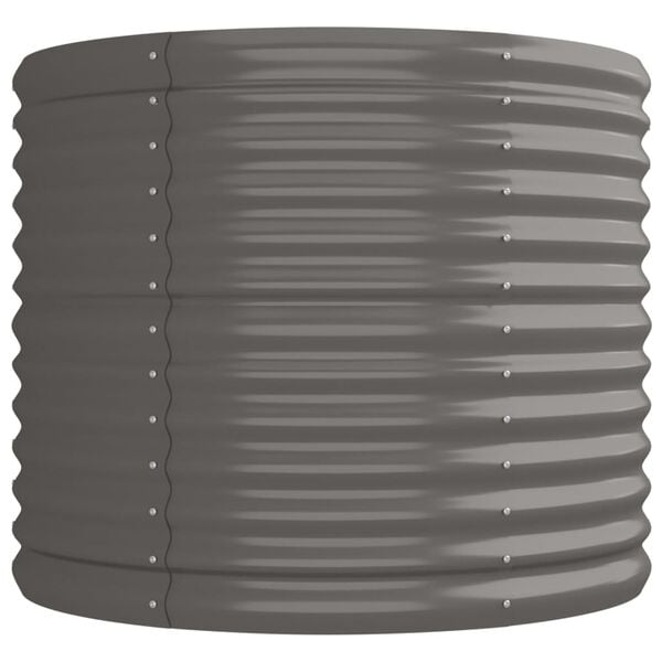 vidaXL Garden Raised Bed Powder-coated Steel 224x80x68 cm Grey
