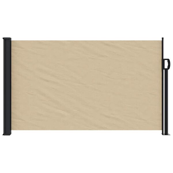 vidaXL Retractable Side Awning Beige 120x500 cm