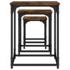 vidaXL Nesting Coffee Tables 3 pcs Smoked Oak Engineered Wood