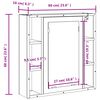 vidaXL Bathroom Mirror Cabinet Black 60x16x60 cm Engineered Wood