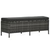 vidaXL 3 Piece Garden Lounge Set with Cushions Poly Rattan Grey