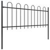 vidaXL Garden Fence Boxtel with Hoop Top Steel 181x100 cm Black