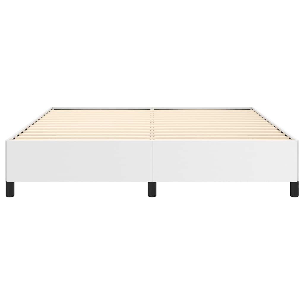 vidaXL Bed Frame without Mattress White California King Faux Leather