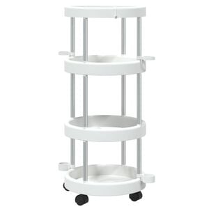 vidaXL Cleaning Trolley with Storage Basket Aluminium