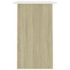 vidaXL Desk White and Sonoma Oak 90x50x74 cm Engineered Wood