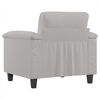 vidaXL Sofa Chair Light Grey 60 cm Microfibre Fabric
