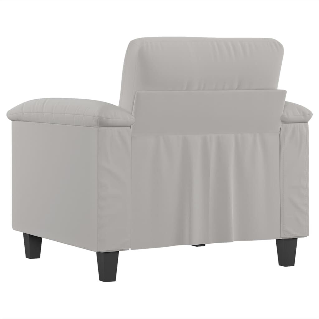 vidaXL Sofa Chair Light Grey 60 cm Microfibre Fabric
