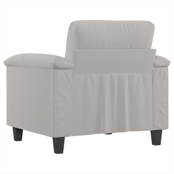 vidaXL Sofa Chair Light Grey 60 cm Microfibre Fabric