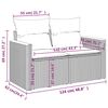 vidaXL 5 Piece Garden Sofa Set with Cushions Black Poly Rattan Acacia