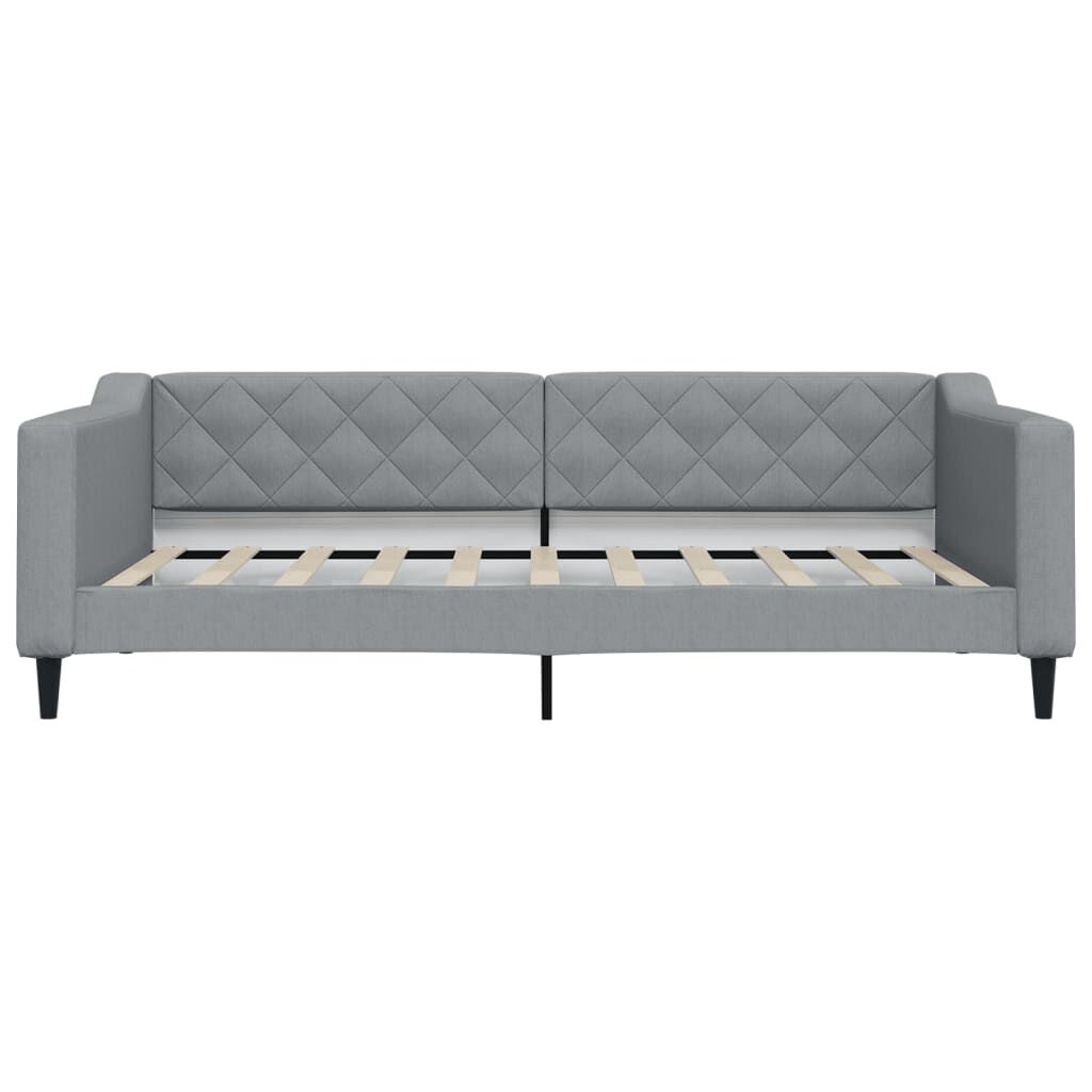 vidaXL Daybed with Trundle without Mattress Light Grey 100x190 cm