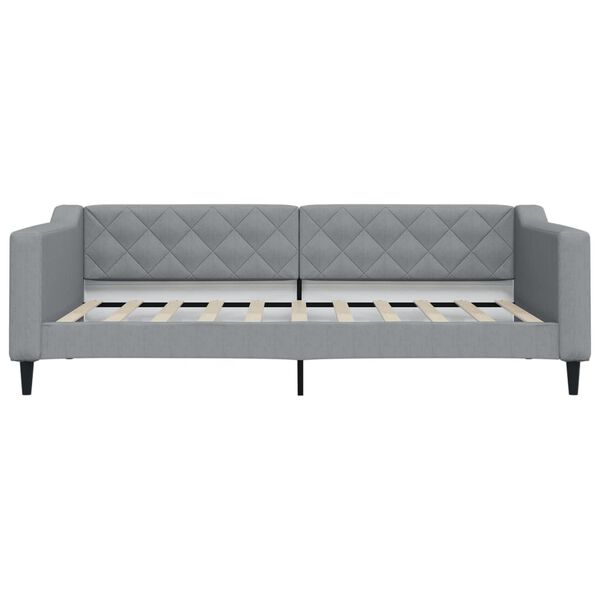 vidaXL Daybed with Trundle without Mattress Light Grey 100x190 cm