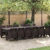 vidaXL Garden Dining Set 13 pcs Brown Polt rattan