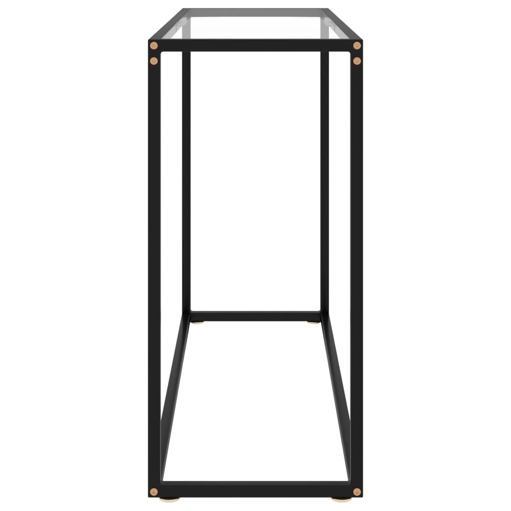 vidaXL Console Table Transparent 100x35x75 cm Tempered Glass