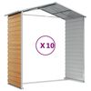 vidaXL Garden Shed Light Brown 191x895x198 cm Galvanised Steel