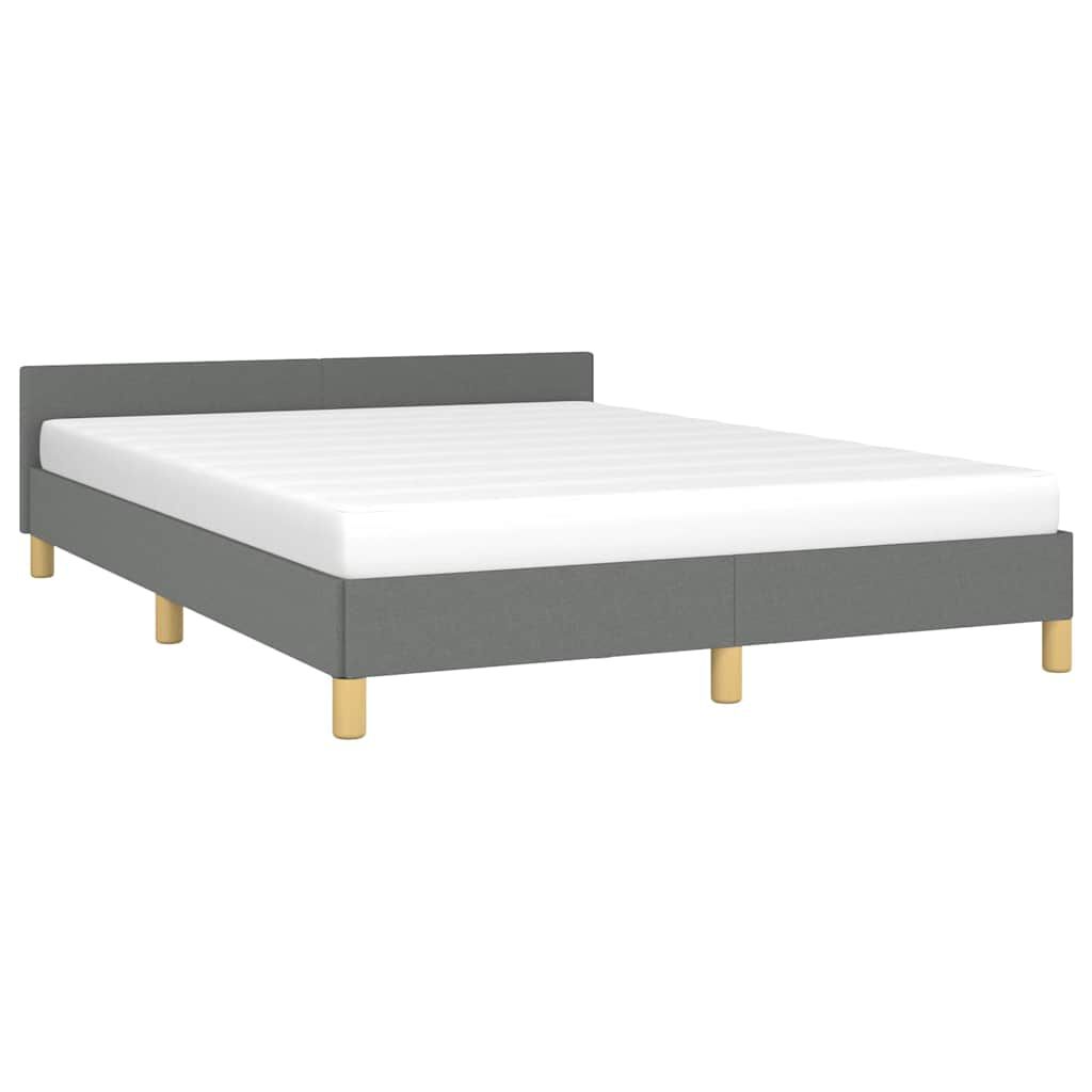 vidaXL Bed Frame without Mattress Dark Grey California King Fabric