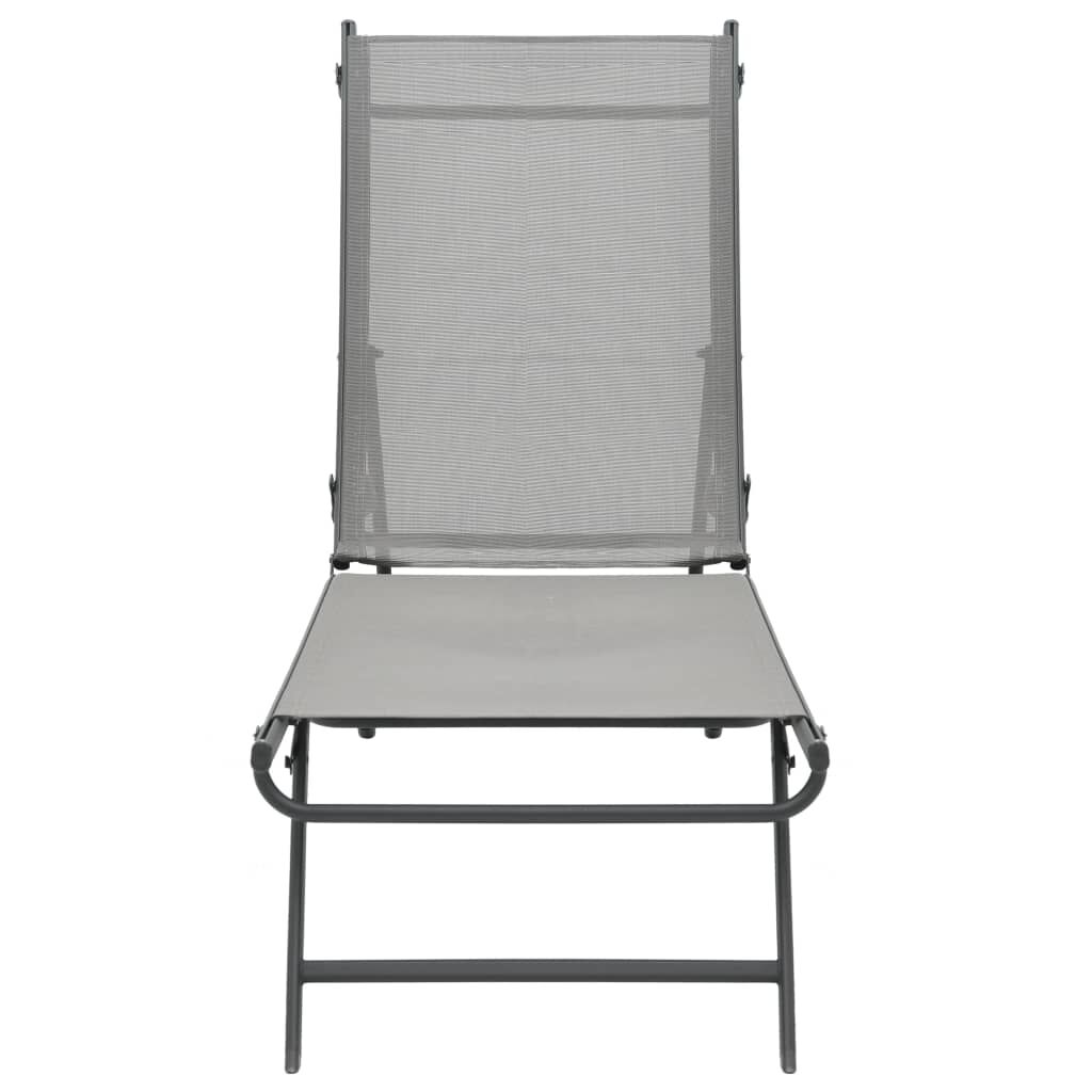vidaXL Sun Loungers 2 pcs Textilene and Steel