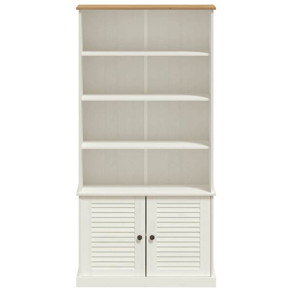 vidaXL Bookcase VIGO White 85x35x170 cm Solid Wood Pine