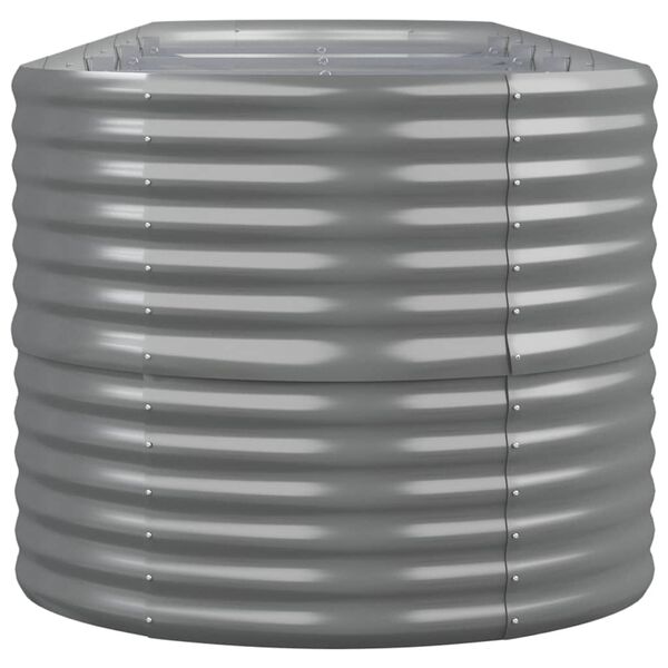 vidaXL Garden Raised Bed Powder-coated Steel 368x80x68 cm Grey
