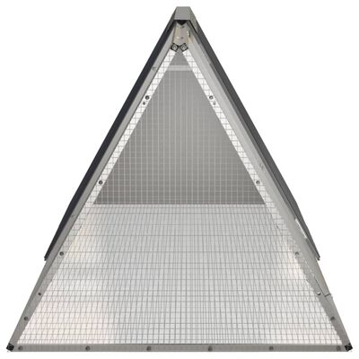 vidaXL Rabbit Cage Anthracite 201.5x80.5x71 cm Galvanised Steel