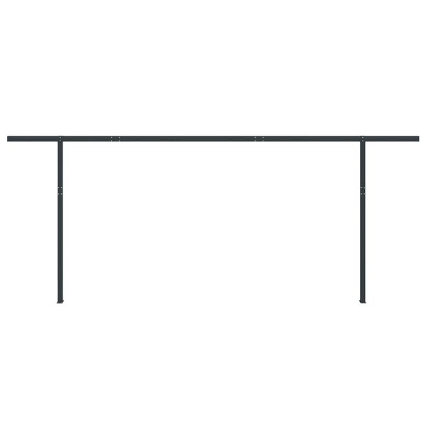 vidaXL Awning Post Set Anthracite 600x245 cm Iron