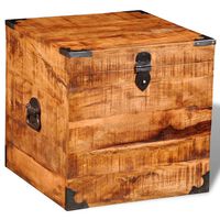 vidaXL Storage Chest Cubic Rough Mango Wood